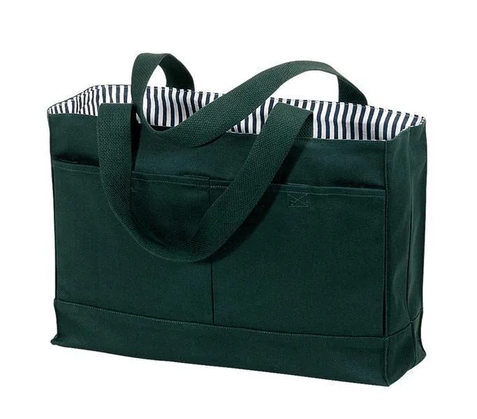 100% Cotton Twill Double Pocket Tote