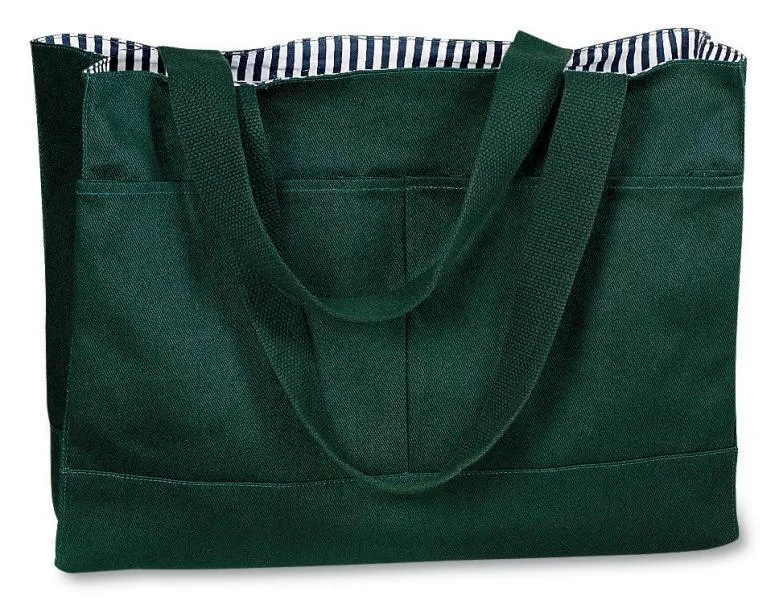 100% Cotton Twill Double Pocket Tote