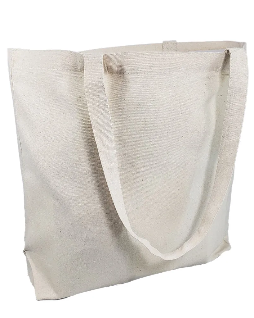 12 ct 18" Large Size Value Canvas Tote Bag with Long Handles - By Bozen