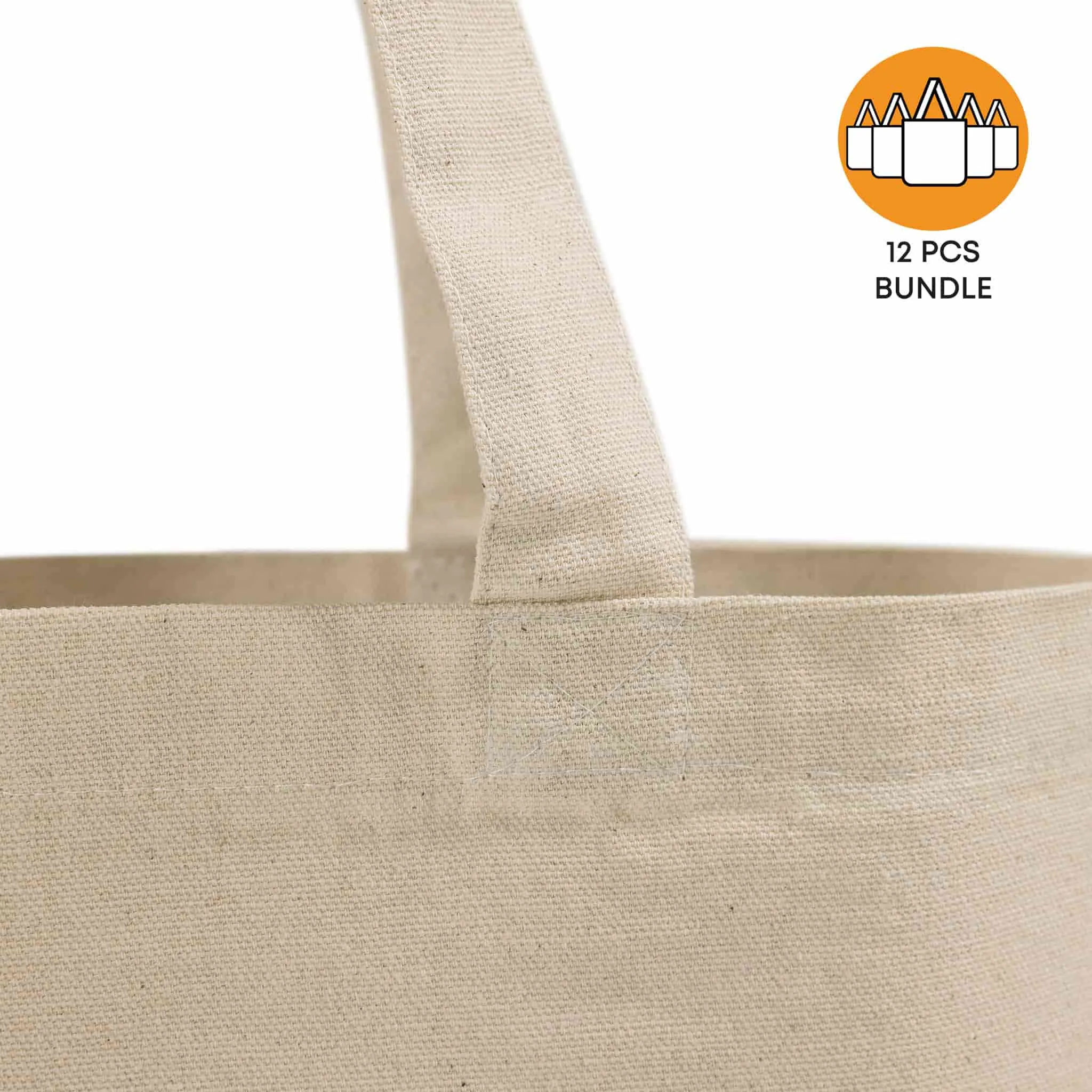 12 ct Eco-Friendly Canvas Convention Tote Bags - By Dozen