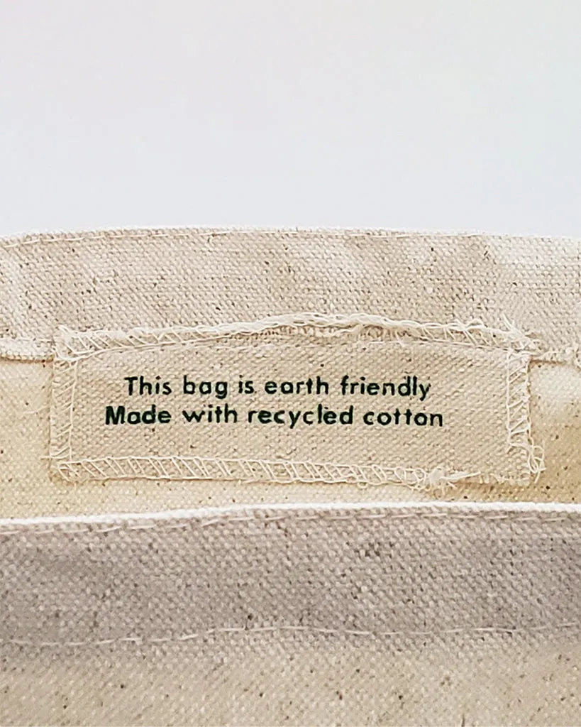 12 ct Eco Friendly Recycled Cotton Canvas Tote Bag w/Full Gusset - By Dozen