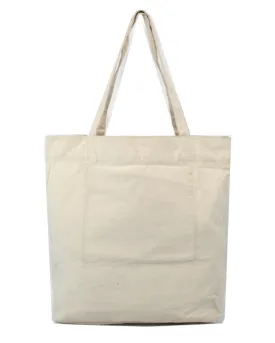 12 ct Eco Friendly Recycled Cotton Canvas Tote Bag w/Full Gusset - By Dozen