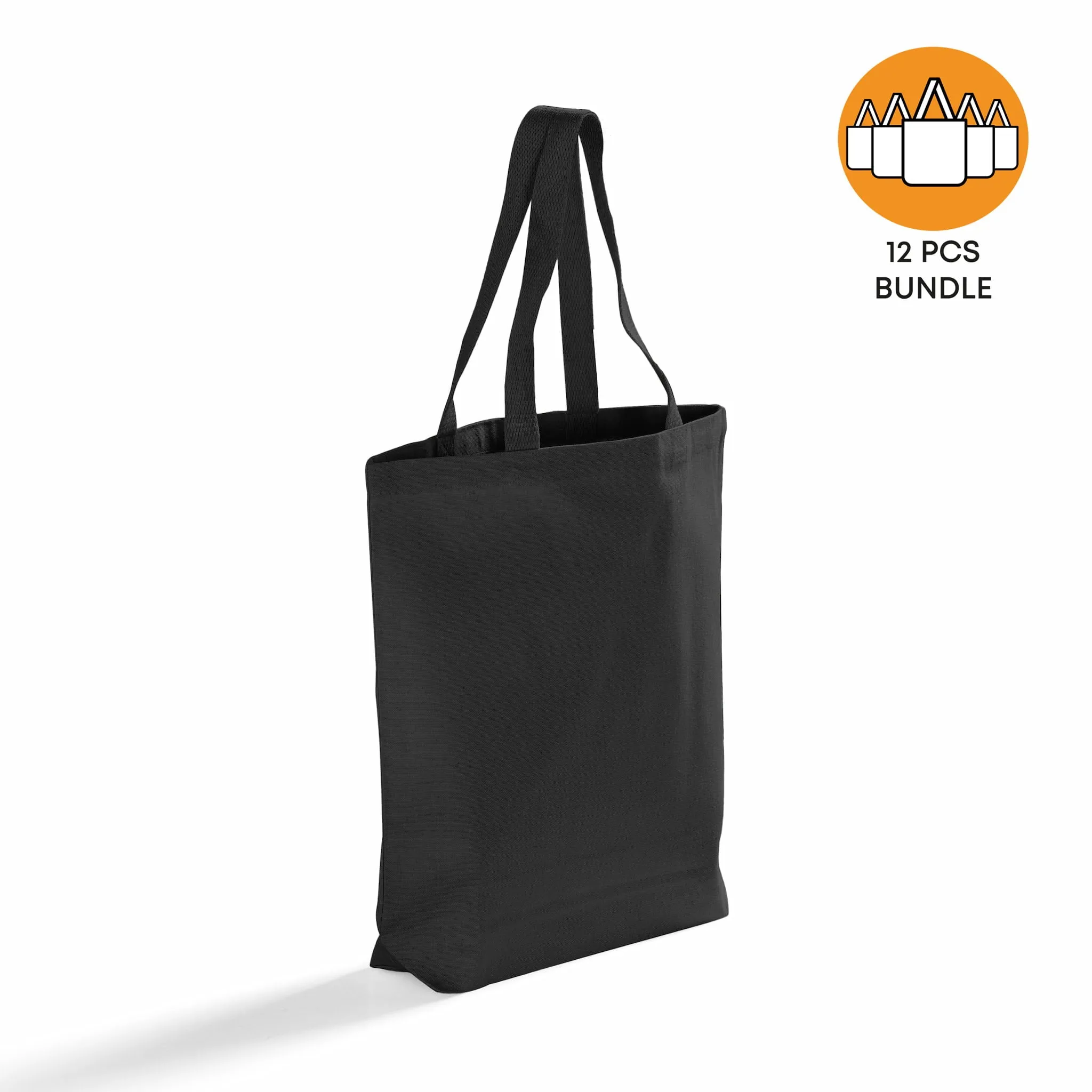 12 ct High Quality Promotional Canvas Tote Bags w/Gusset - By Dozen