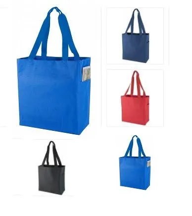 12 ct Polyester Value Essential Tote Bags Large Size - By Dozen