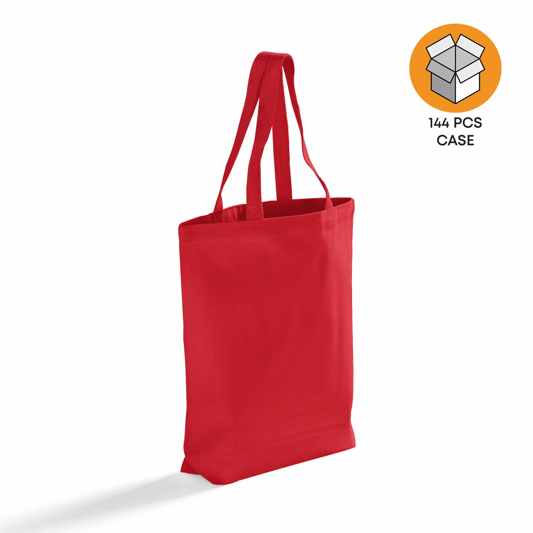 144 ct High Quality Promotional Canvas Tote Bags w/Gusset - By Case