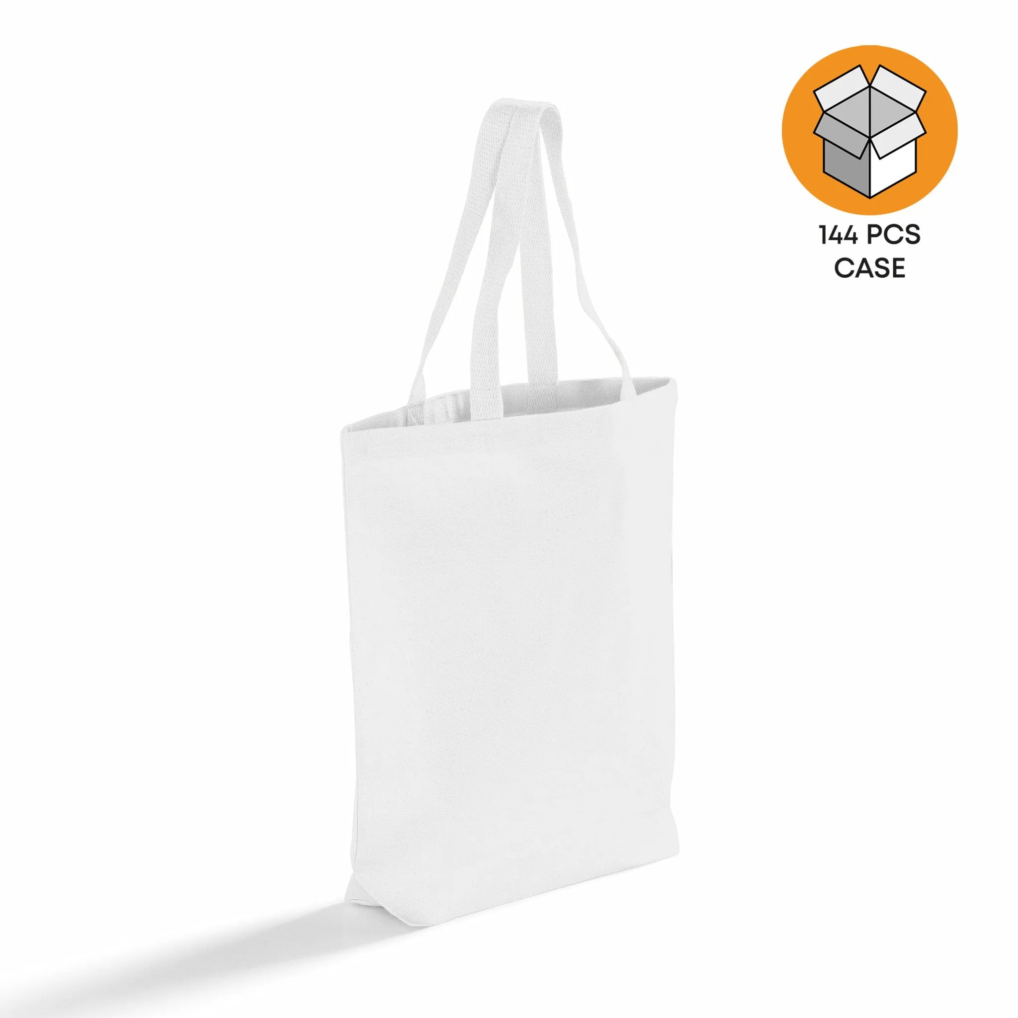 144 ct High Quality Promotional Canvas Tote Bags w/Gusset - By Case