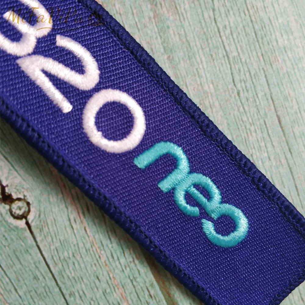 2 PCS ROYAL BRUNEI A320 EMBROIDERY KEY CHAIN