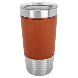 20oz Leatherette Tumbler with Clear Lid