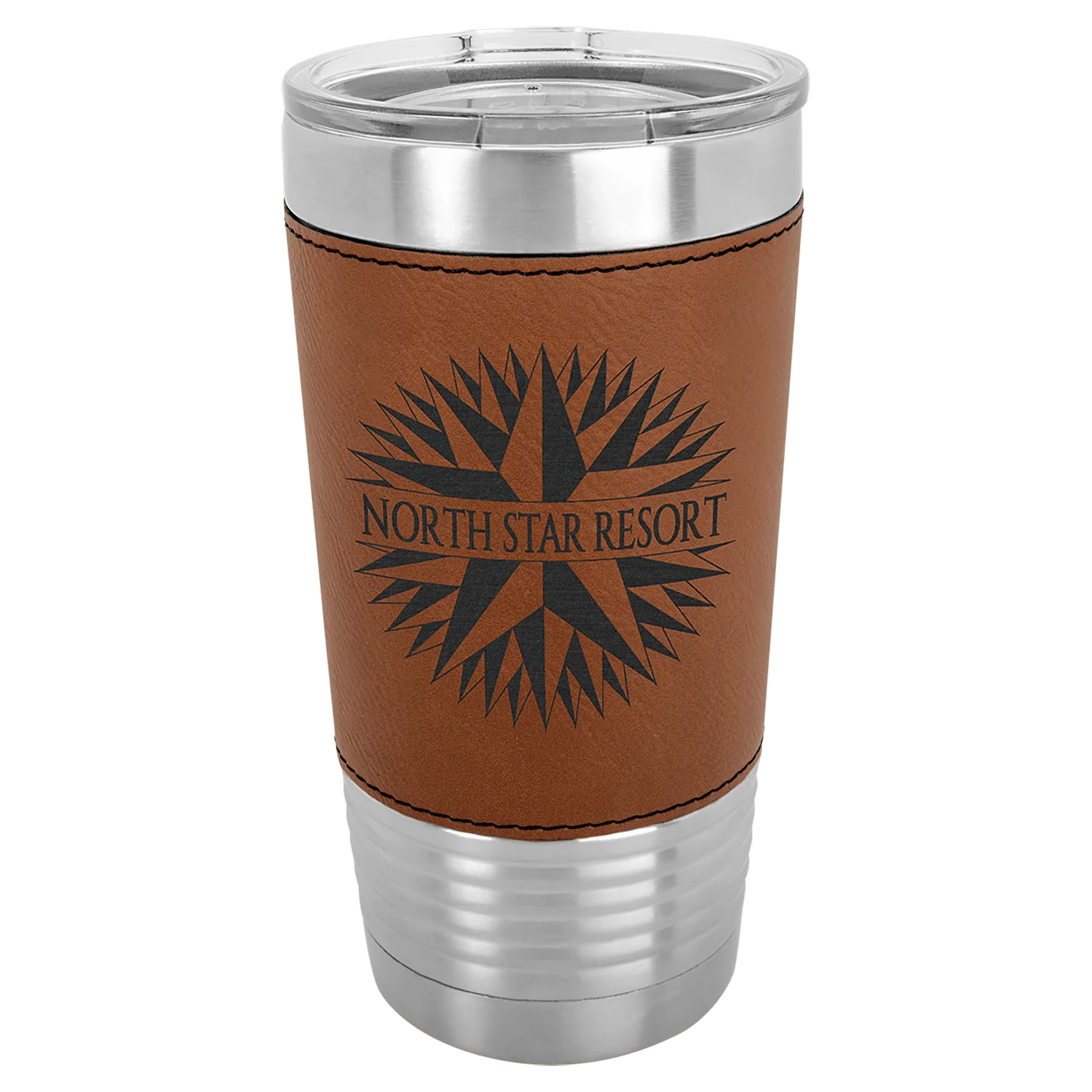 20oz Leatherette Tumbler with Clear Lid