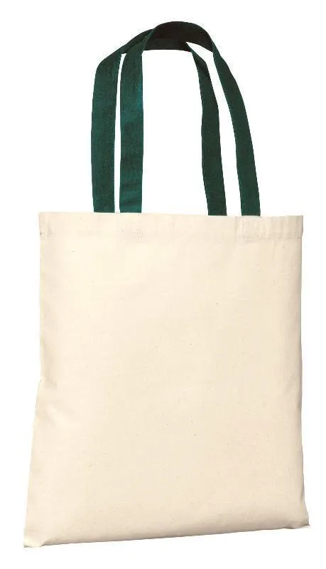 240 ct 100% Cotton Value Tote Bag with Contrast Handles - By Case