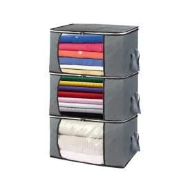 3 Pack Foldable Clothes Storage Bag Organizers