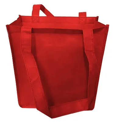 50 ct Standard Size Grocery Tote Bag W/Gusset - Pack of 50