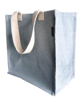 6 ct Large Recycled Canvas Tote Bag W/Laminated Interior - RC890 - By Bundle