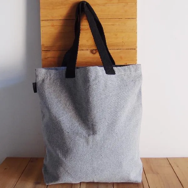 6 ct Recycled Canvas Tote Bag With Bottom Gusset - By Bundle