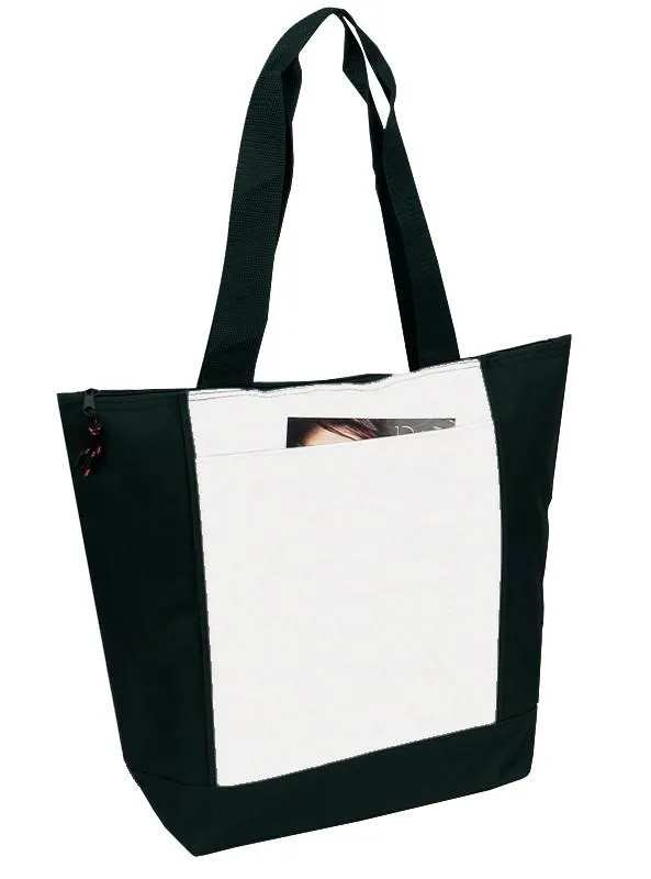 600D Polyester Deluxe Zipper Tote Bag