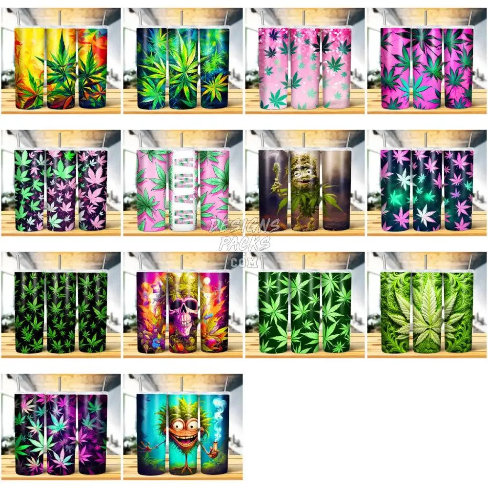 62 Weed CANNABIS Tumbler Wrap Bundle JPG