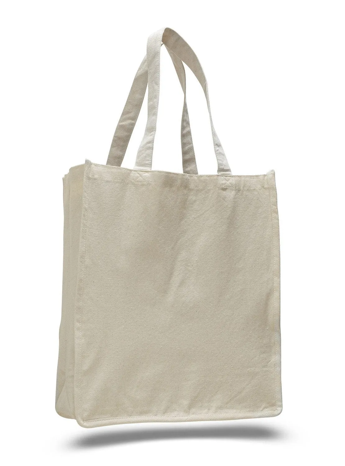 72 ct Jumbo Size Heavy Canvas Wide Shopper Tote Bag - By Case