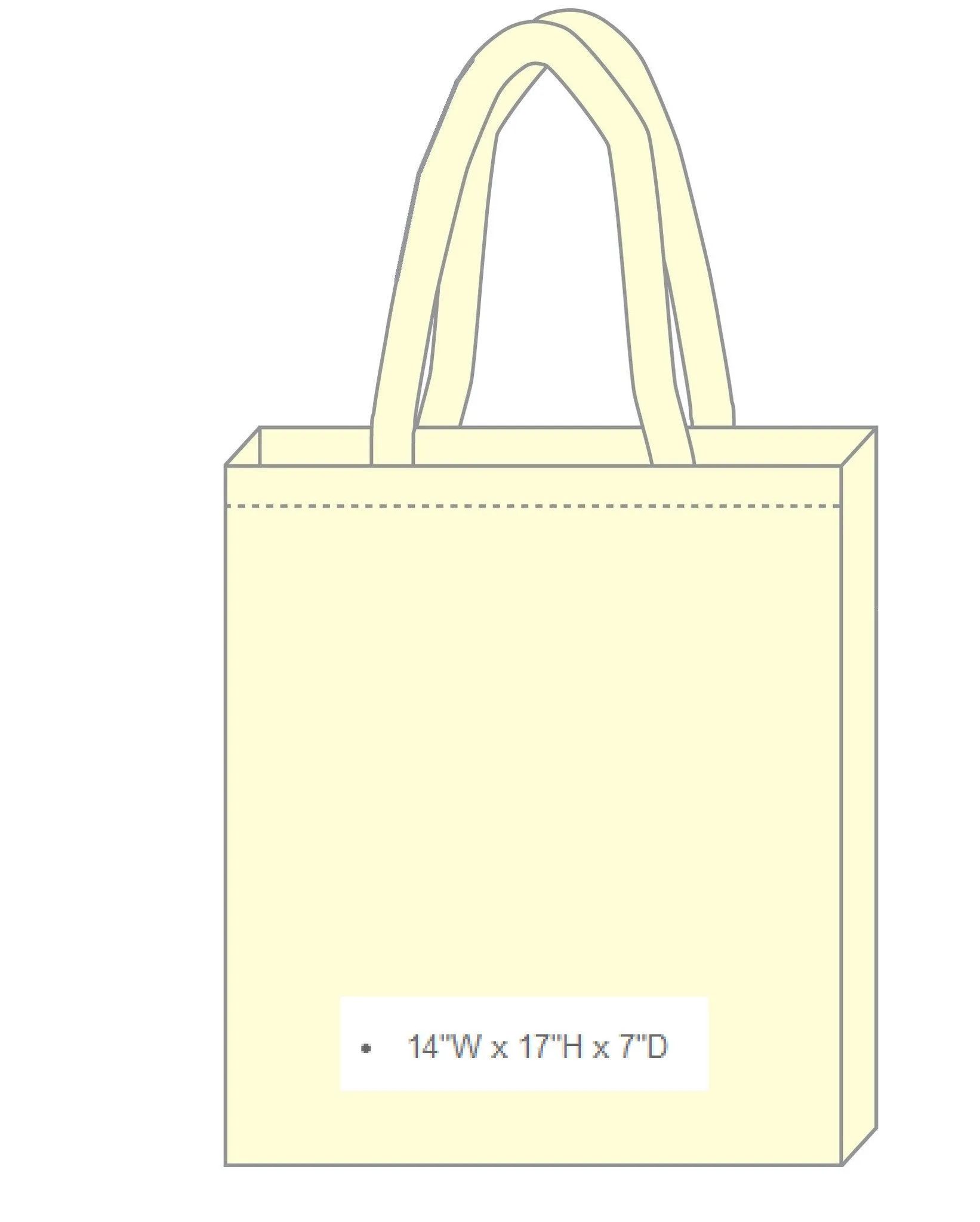 72 ct Jumbo Size Heavy Canvas Wide Shopper Tote Bag - By Case