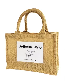 72 ct Rustic Wedding Favor Burlap Bags / Promotional Jute Totes - By Case