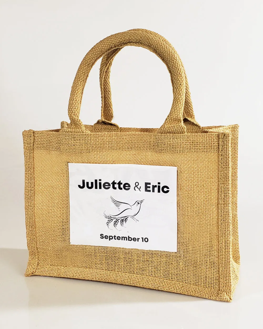 72 ct Rustic Wedding Favor Burlap Bags / Promotional Jute Totes - By Case