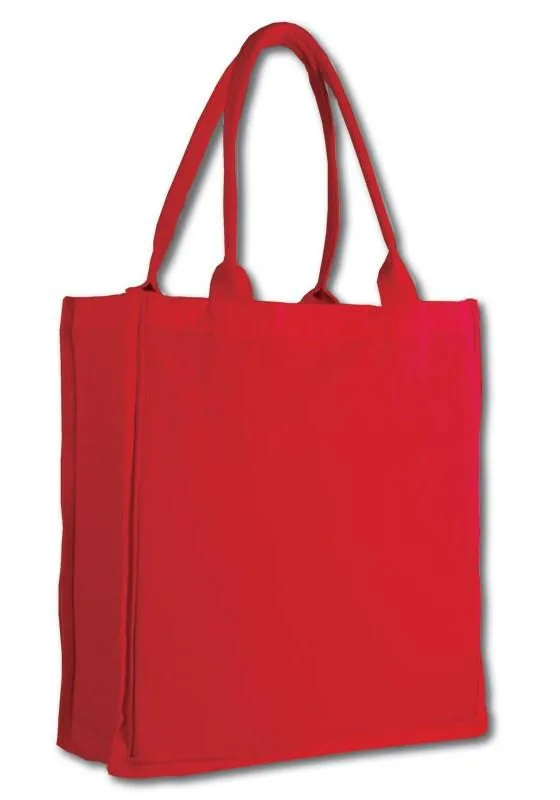 96 ct Fancy 100% Cotton  Shopper Tote Bags Wholesale - By Case