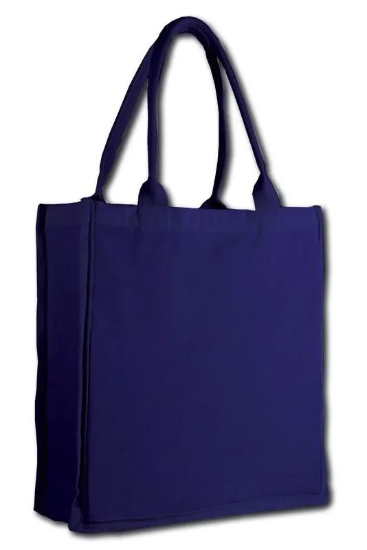 96 ct Fancy 100% Cotton  Shopper Tote Bags Wholesale - By Case