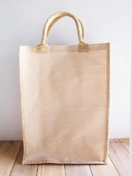 Affordable Natural Jute Blend Tall Tote - TJ909