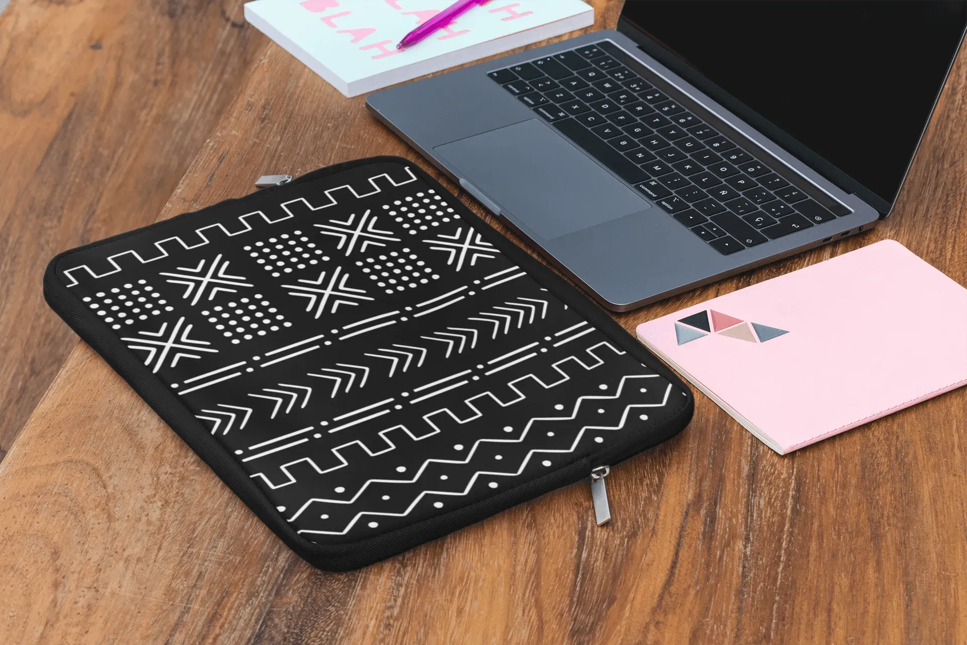 African Mud Cloth Laptop Case