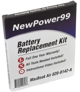 Apple MacBook Air 020-8142-A Battery Replacement Kit with Tools, Video Instructions and Extended Life Battery