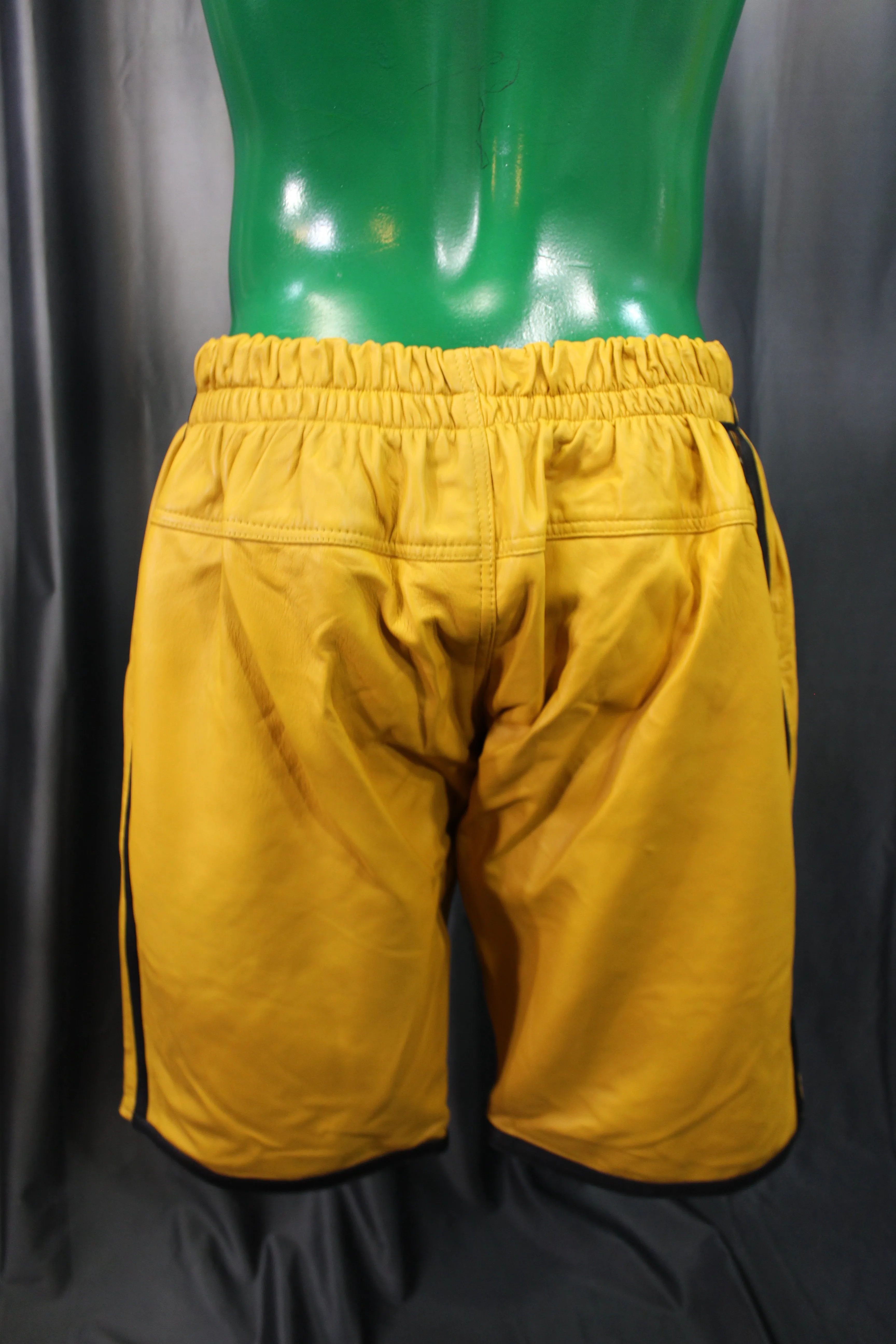 Basketball Shorts in Mustard Yellow and Black