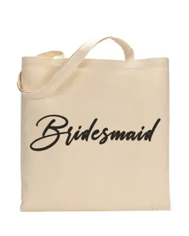 Black Color Bridesmaid Tote Bag - Bridal-Wedding Tote Bags