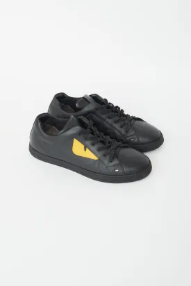 Black Leather & Yellow Sneaker