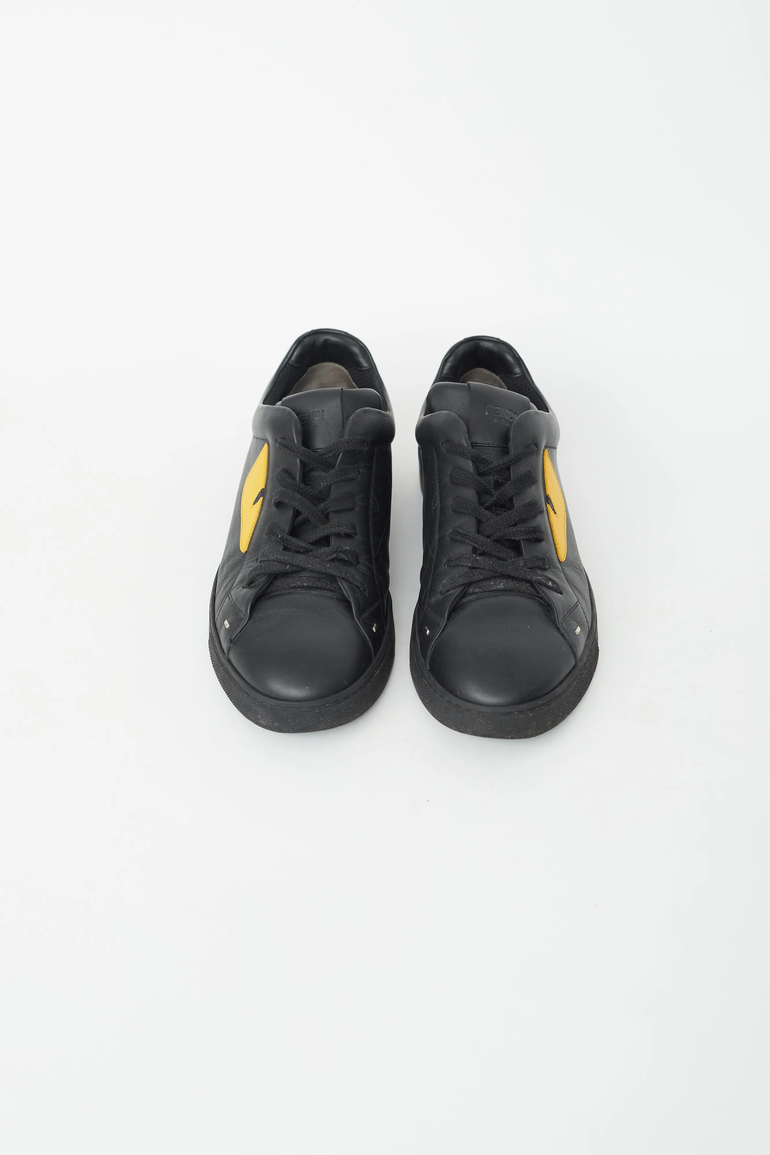 Black Leather & Yellow Sneaker