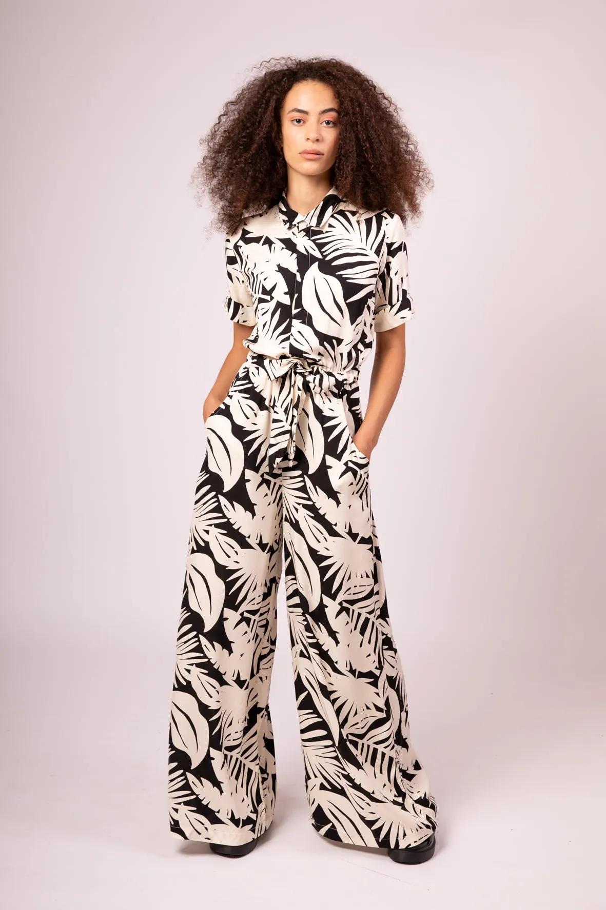 BLAKE JUMPSUIT PALM PRINT