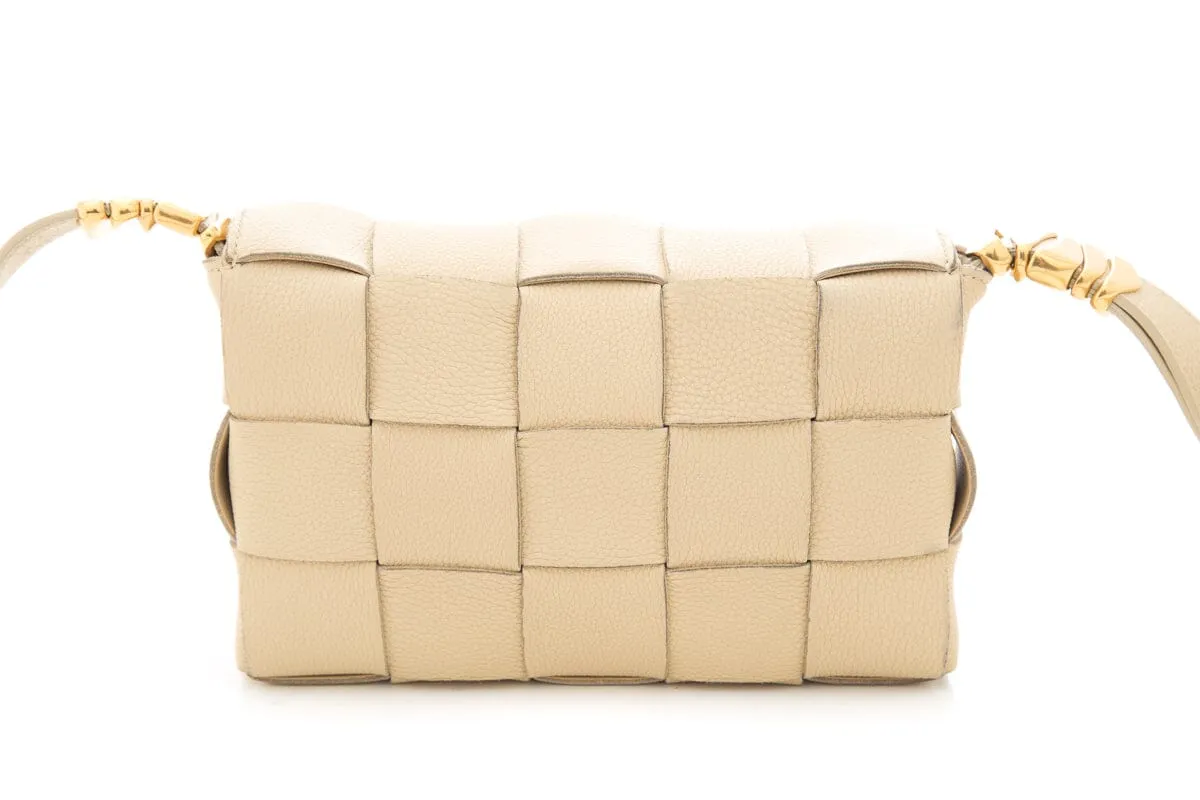 Bottega Veneta Cassette Woven Leather Beige Crossbody Bag