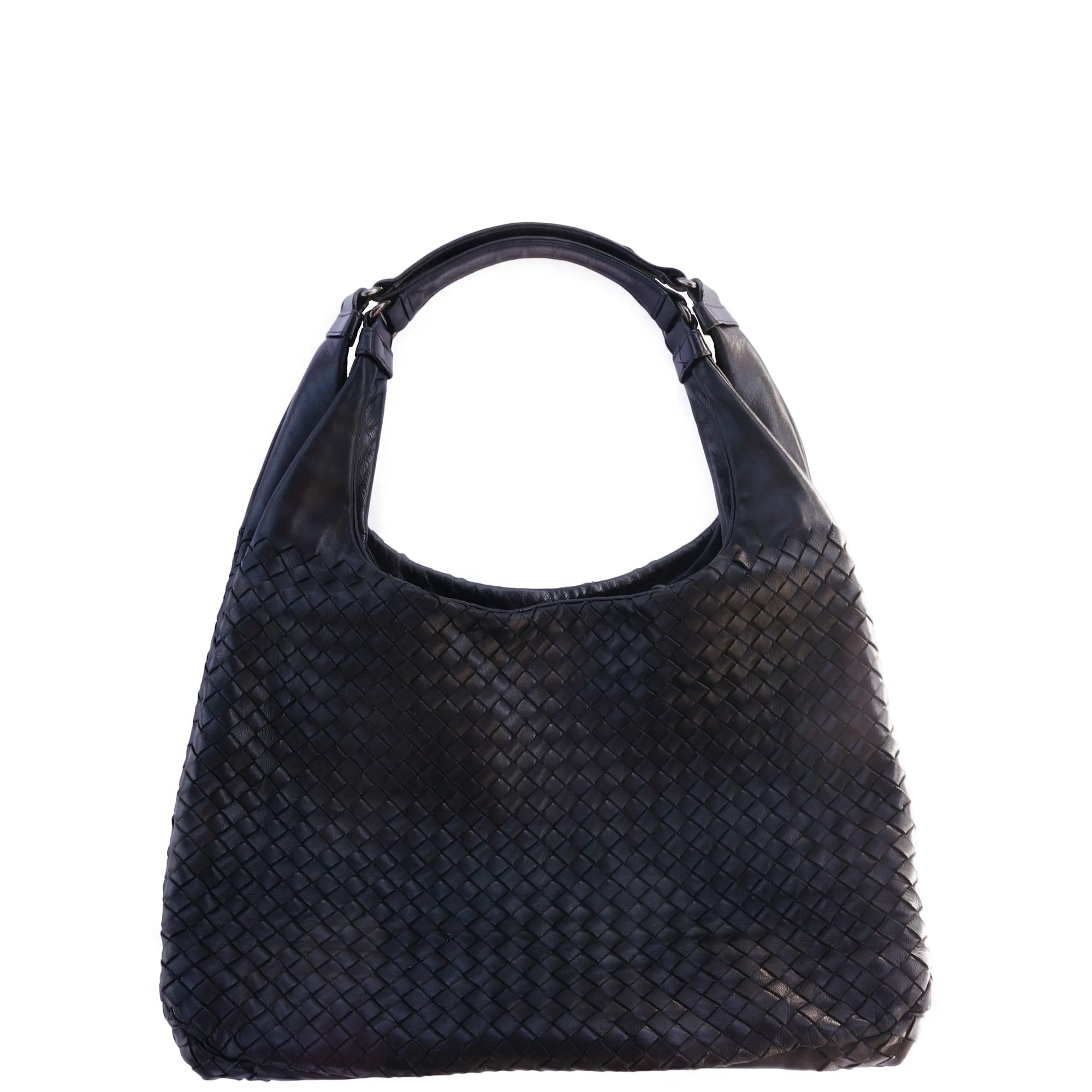 BOTTEGA VENETA INTRECCIATO BLACK HOBO BAG