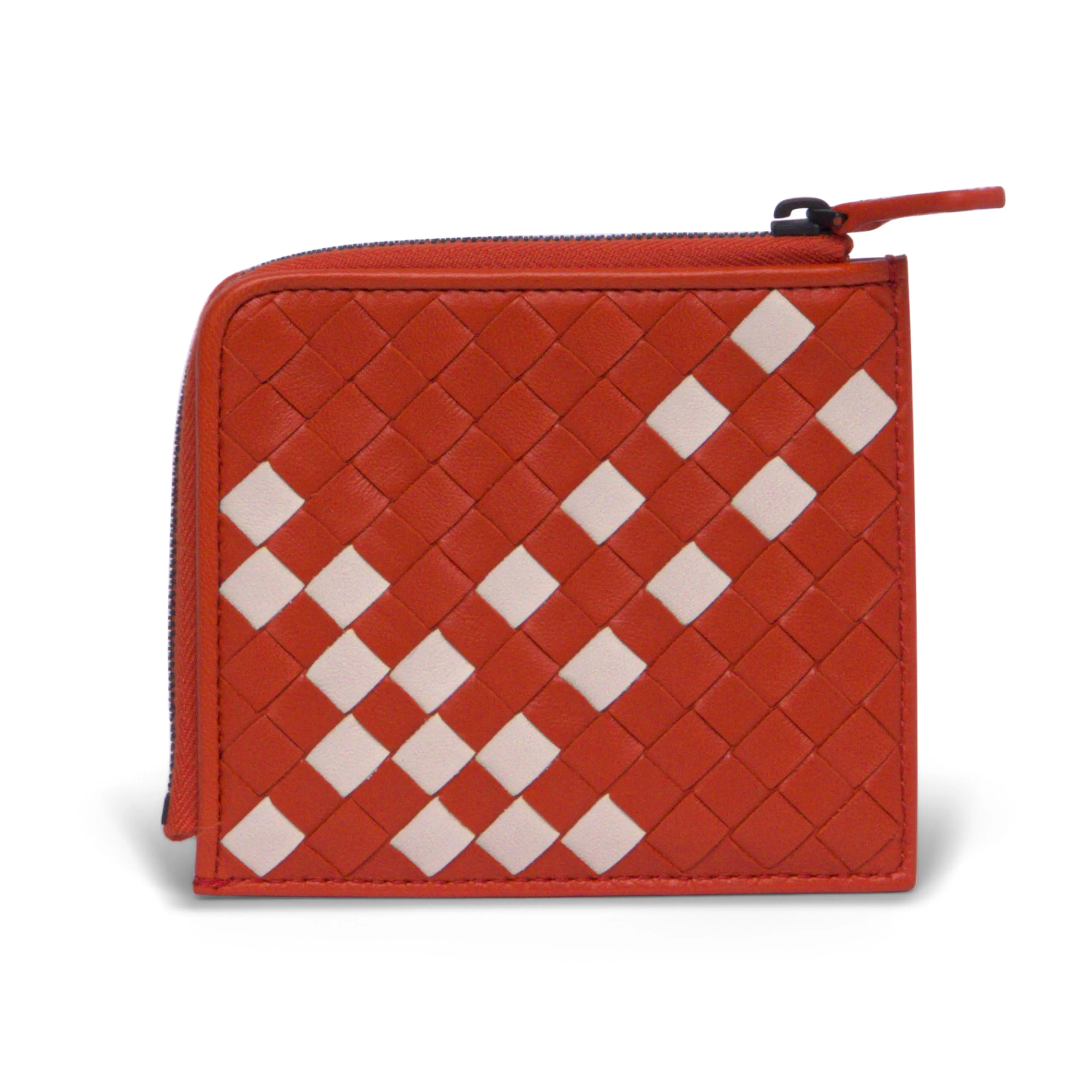 Bottega Veneta Intrecciato Leather Zip-Around Slim Wallet