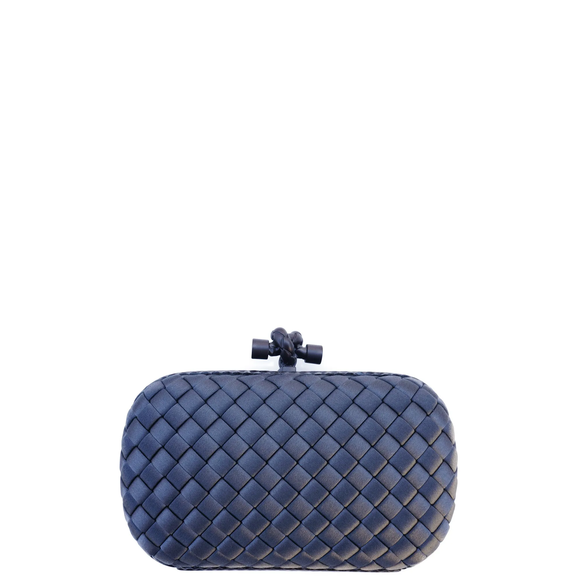 BOTTEGA VENETA INTRECCIATO SATIN KNOT CLUTCH