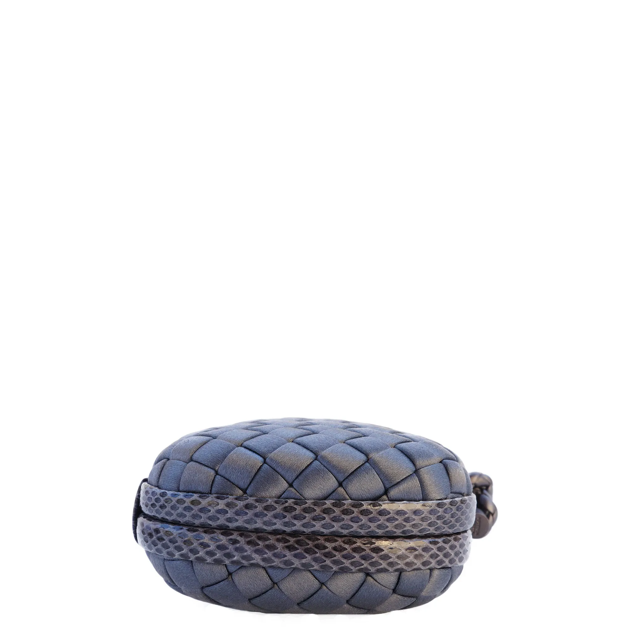 BOTTEGA VENETA INTRECCIATO SATIN KNOT CLUTCH