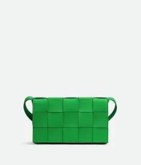 BOTTEGA VENETA LAMBSKIN INTRECCIATO MINI CASSETTE CROSSBODY BAG