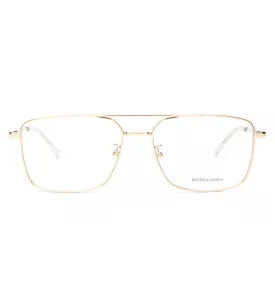 Bottega Veneta Men's Gold Square Optical Frame