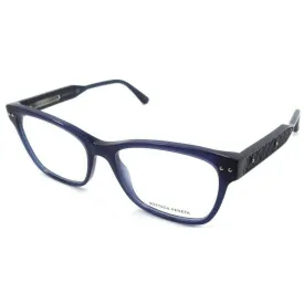 Bottega Veneta Women's Eyeglasses - Shiny Blue Square | BOTTEGA VENETA BV0016O 008