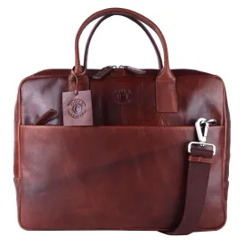 Brown Leather Laptop Bag