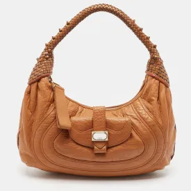 Brown Leather Spy Moro Hobo