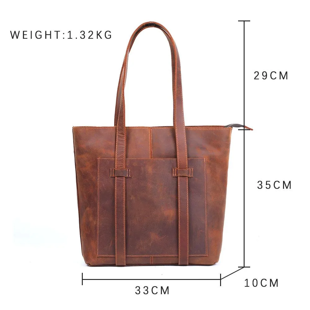 Brown Leather Tote Bag