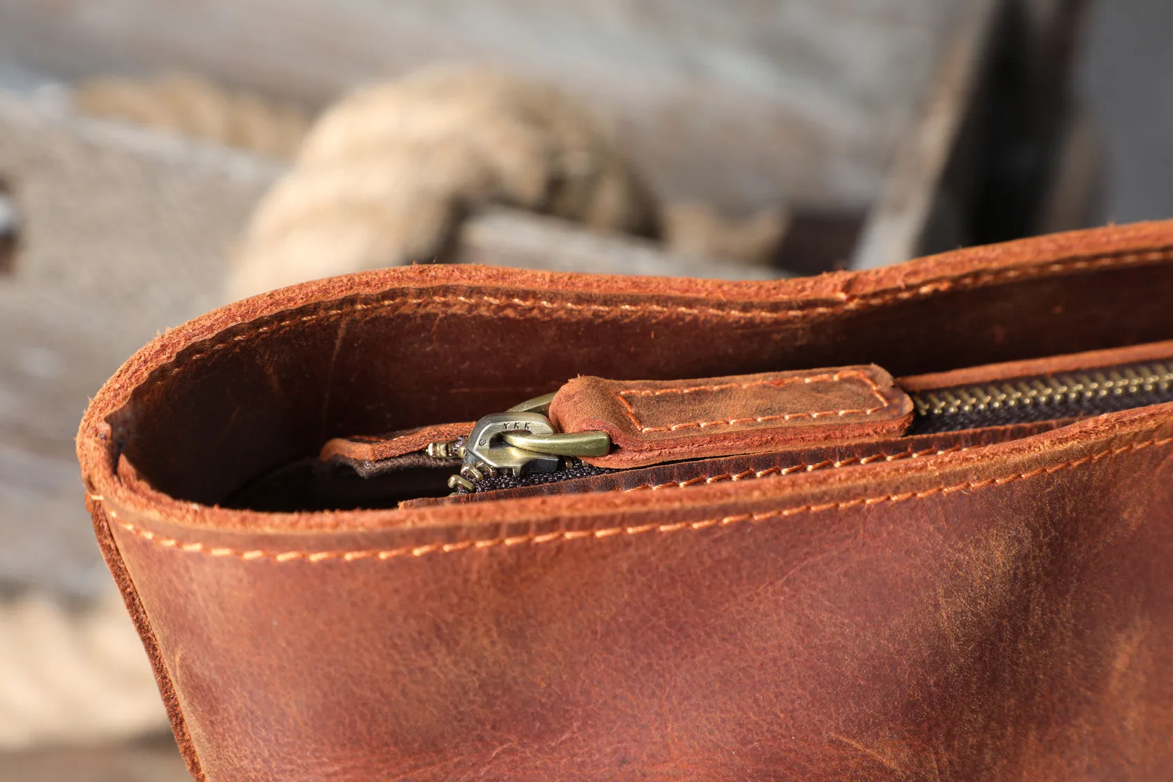 Brown Leather Tote Bag