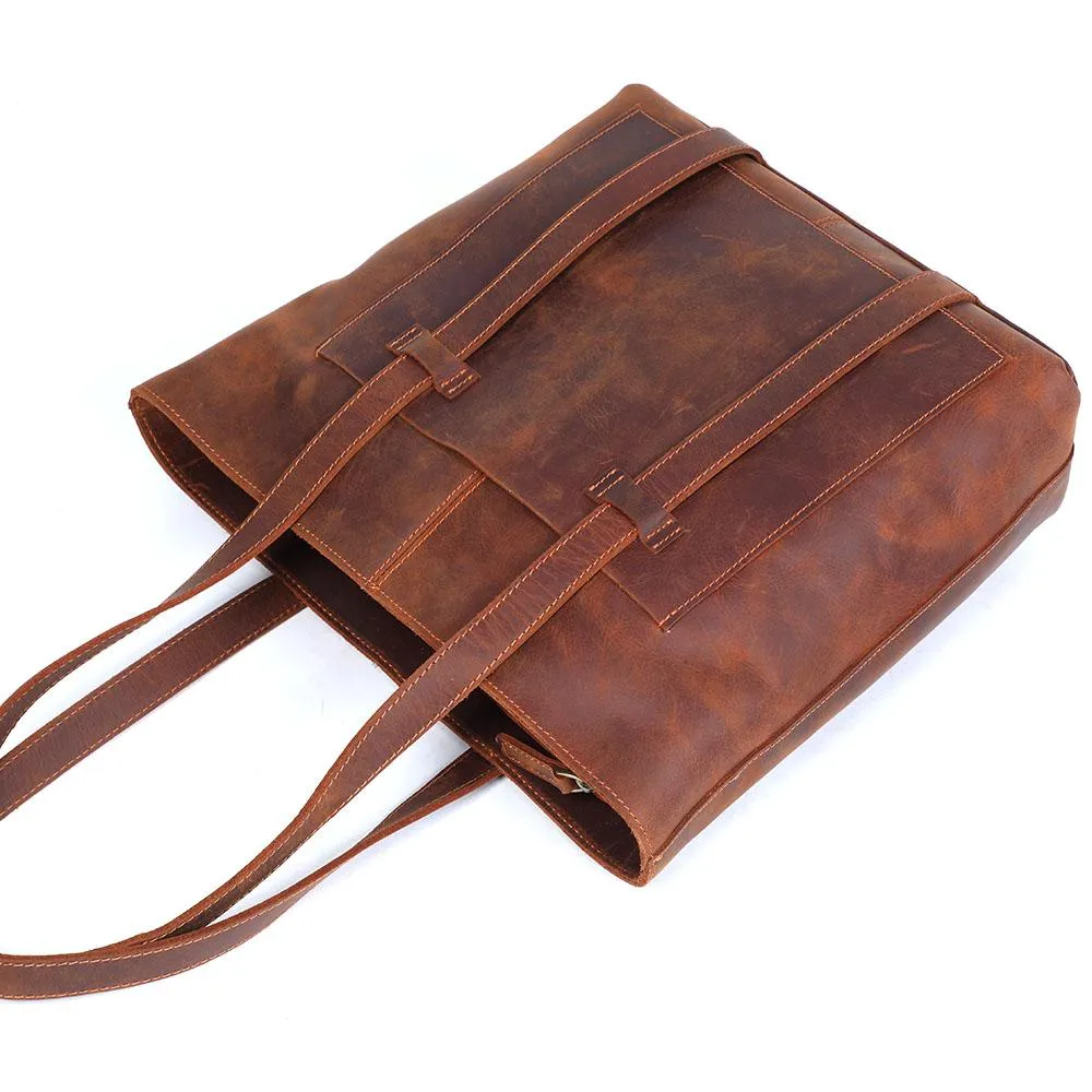 Brown Leather Tote Bag