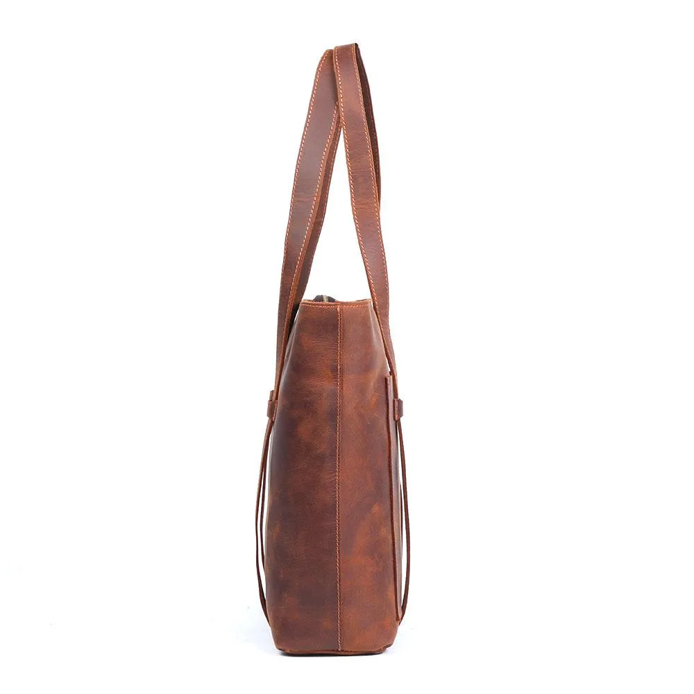 Brown Leather Tote Bag