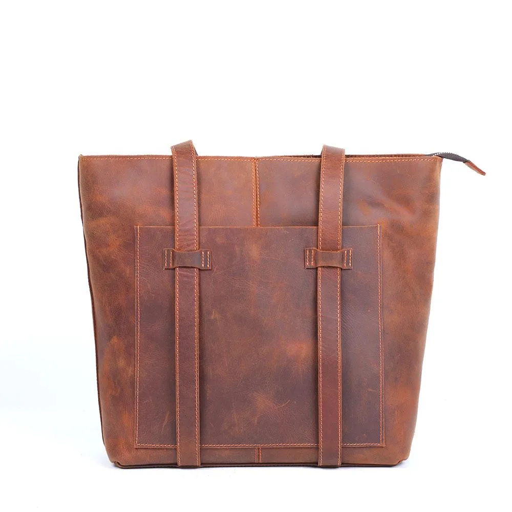 Brown Leather Tote Bag