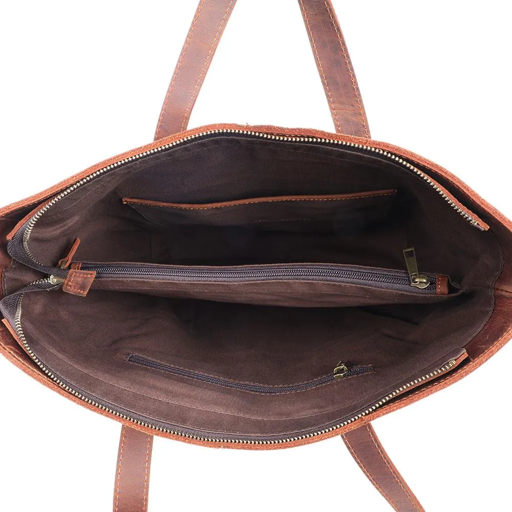 Brown Leather Tote Bag